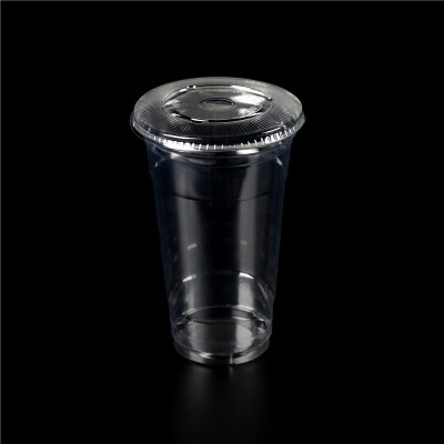 24oz 750ml clear plastic pet deli cup disposable food container for pet flat lid