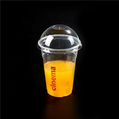 16oz large smoothie cups with dome lids clear plastic party milkshake juice plastic cups