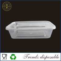 Eco friendly airline food container rectangular cookie container plastic container with lid