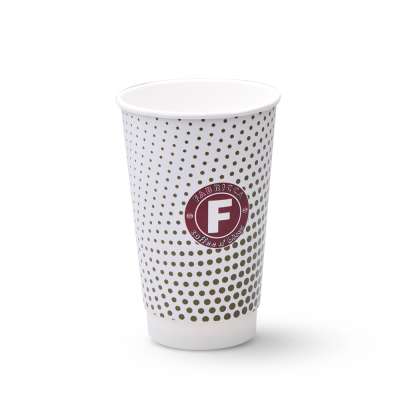 logo customized recyclable eco-friendly disposable double wall coloured paper cups