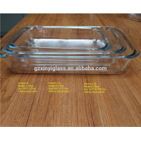 Manufacturer Personalized Rectangular Glass Baking Tray/Bakeware For Microwave