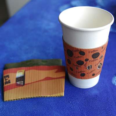 Wholesale cheap hot coffee paper cup sleeves packaging supplier