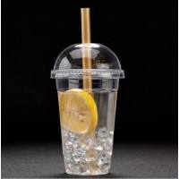 Wholesale disposable plastic cups lid and straw